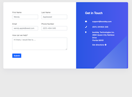 Bootstrap example and template. bs4 contact form