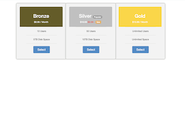 Bootstrap example and template. Combine Pricing table elegance