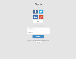 Bootstrap Social network login with buttons example