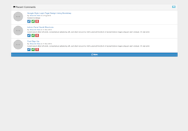 Bootstrap Recent Comments Admin Panel example