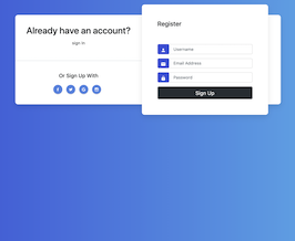 Bootstrap blue sign up example