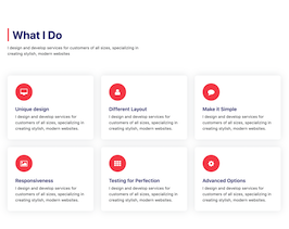Bootstrap services section page example