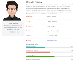 Bootstrap user profile details example