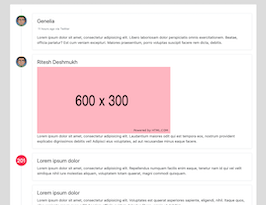 Bootstrap example and template. left timeline