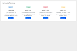 Bootstrap simple horizontal timeline example