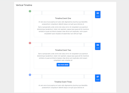 Bootstrap example and template. Vertical Timeline with lines