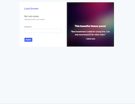 Bootstrap lockscreen page with overlay example