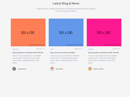 Bootstrap Latest Blog and News example