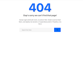 Bootstrap example and template. error 404 page example with search input