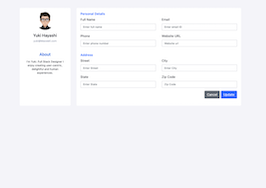 Bootstrap example and template. account setting or edit profile
