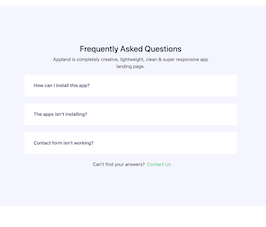 Bootstrap Frequently Asked Questions section example