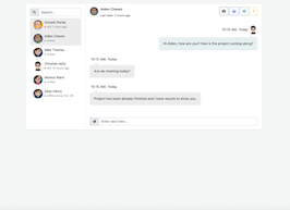Bootstrap example and template. chat app