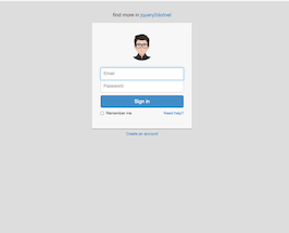 Bootstrap example and template. jquery2dotnet Google Style Login
