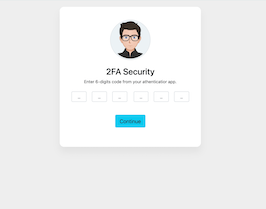 Bootstrap example and template. 2FA Security form