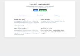 Bootstrap Faqs frequently asked questions with tabs example