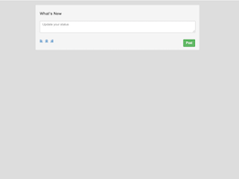 Bootstrap example and template. update your social status form