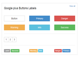 Bootstrap example and template. google plus button labels style