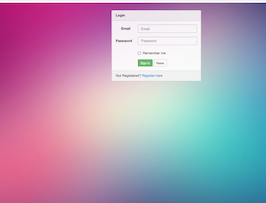 Bootstrap Login form with background image example