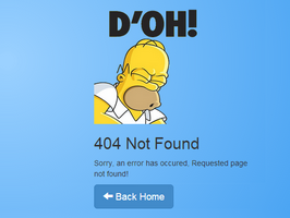 Bootstrap example and template. Simple 404 error page