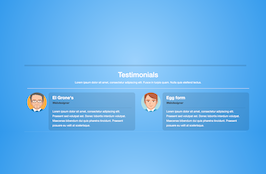 Bootstrap example and template. Customer testimonial 