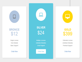 Bootstrap Pricing table  example