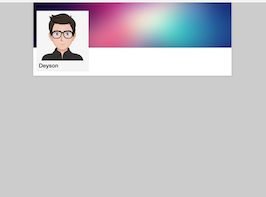 Bootstrap example and template. Profile cover