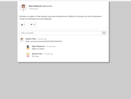 Bootstrap example and template. Social post