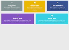 Bootstrap box colored example