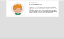 Bootstrap example and template. Profile bio