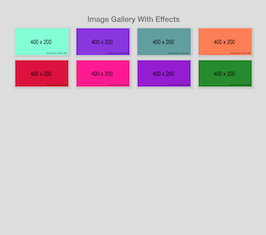 Bootstrap Image gallery with effects example