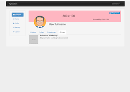 Bootstrap example and template. social User Profile and layout