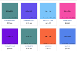 Bootstrap shopping items example