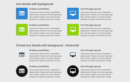 Bootstrap example and template. icon block
