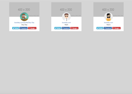 Bootstrap profile cards with social links example