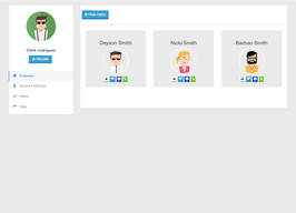 Bootstrap Followers page example