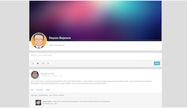 Bootstrap social network wall example