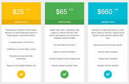 Bootstrap pricing table like material design example