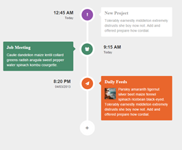 Bootstrap example and template. tickets timeline