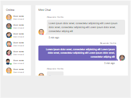Bootstrap example and template. facebook messenger chat