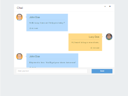 Bootstrap example and template. messages chat widget