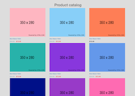 Bootstrap example and template. product catalog