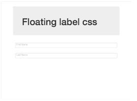 Bootstrap Floating label css example