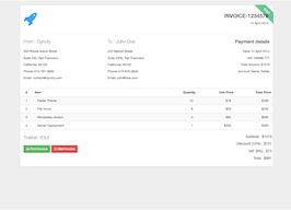 Bootstrap example and template. Invoice with ribbon