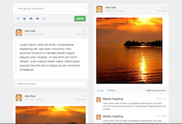 Bootstrap example and template. social network wall activities