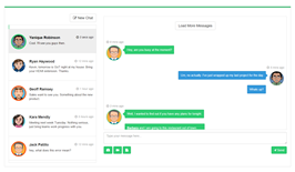 Bootstrap example and template. Green chat room