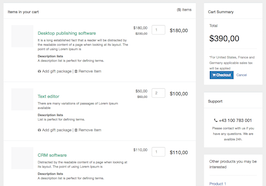 Bootstrap shopping cart checkout example