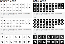Bootstrap example and template. Social icons
