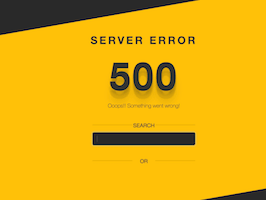 Bootstrap Server error 500 bootdey example