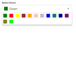 Bootstrap example and template. color picker