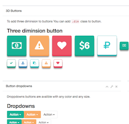 Bootstrap example and template. inspinia buttons